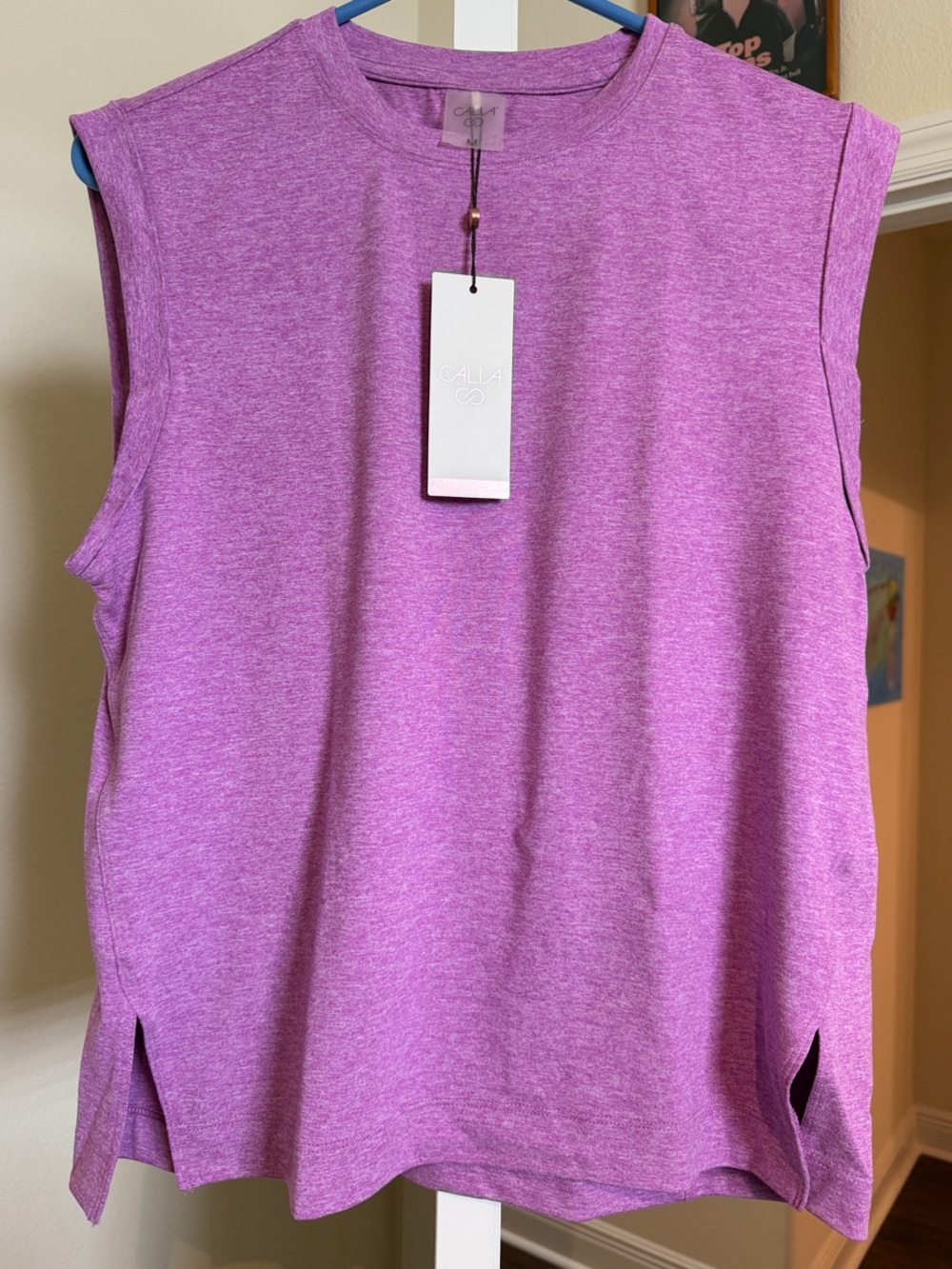 NWT CALIA by Carrie Underwood Lilac Fields/White Heather Muscle Tank